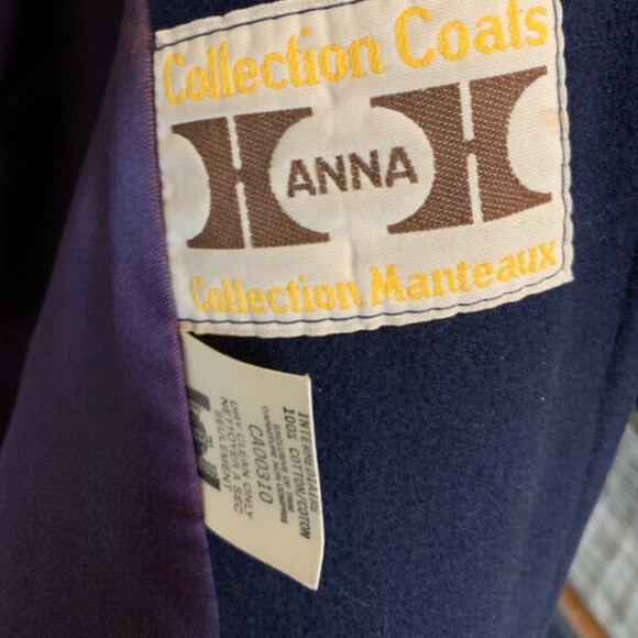 Women’s Navy blue wool coat long length - Picture 4 of 4